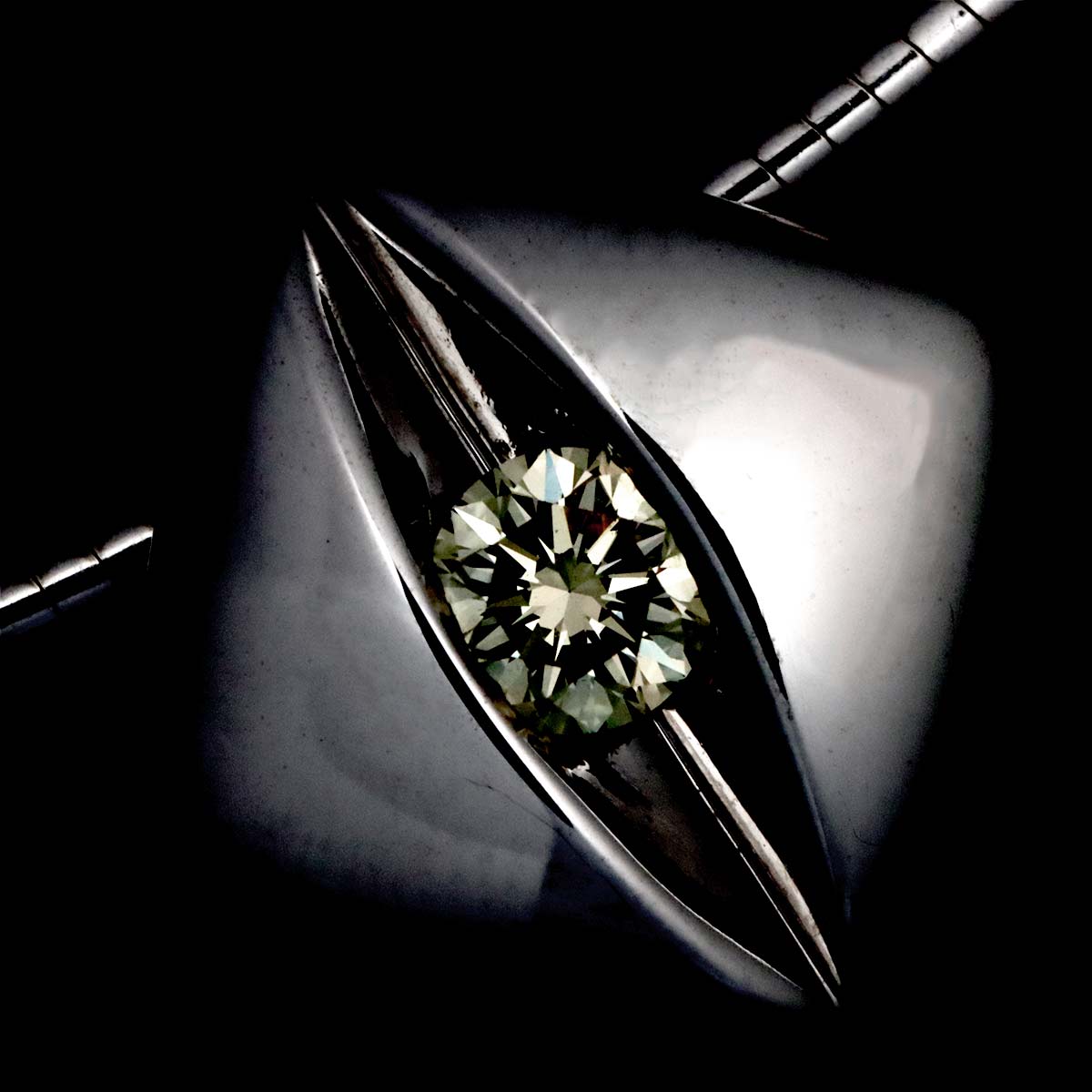 Diamond 0.22ct Necklace 18K WG White Gold 750