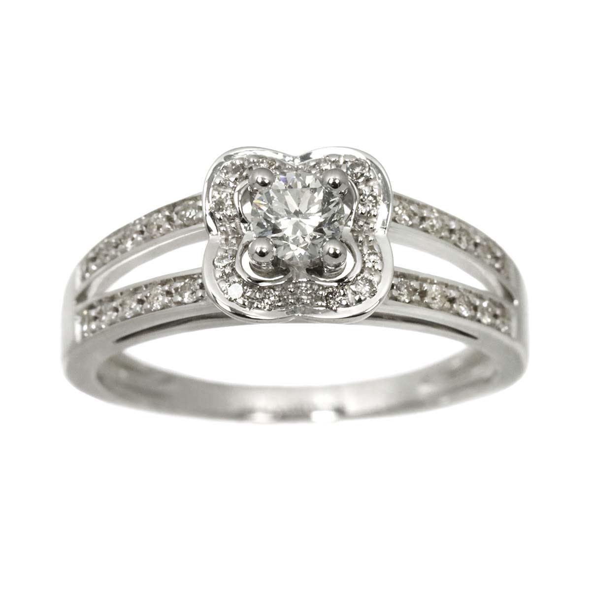 MAUBOUSSIN Diamond Ring 18K WG 750 size4.75-6(US)