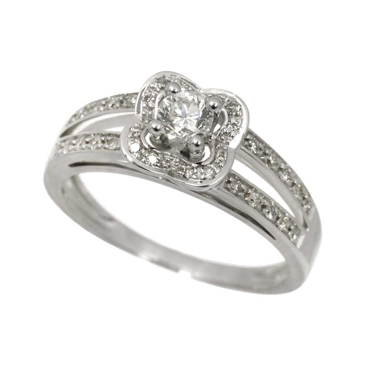 MAUBOUSSIN Diamond Ring 18K WG 750 size4.75-6(US)