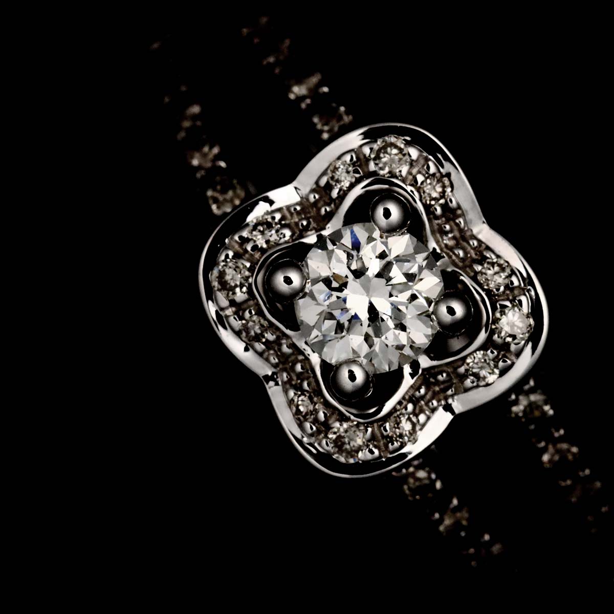 MAUBOUSSIN Diamond Ring 18K WG 750 size4.75-6(US)