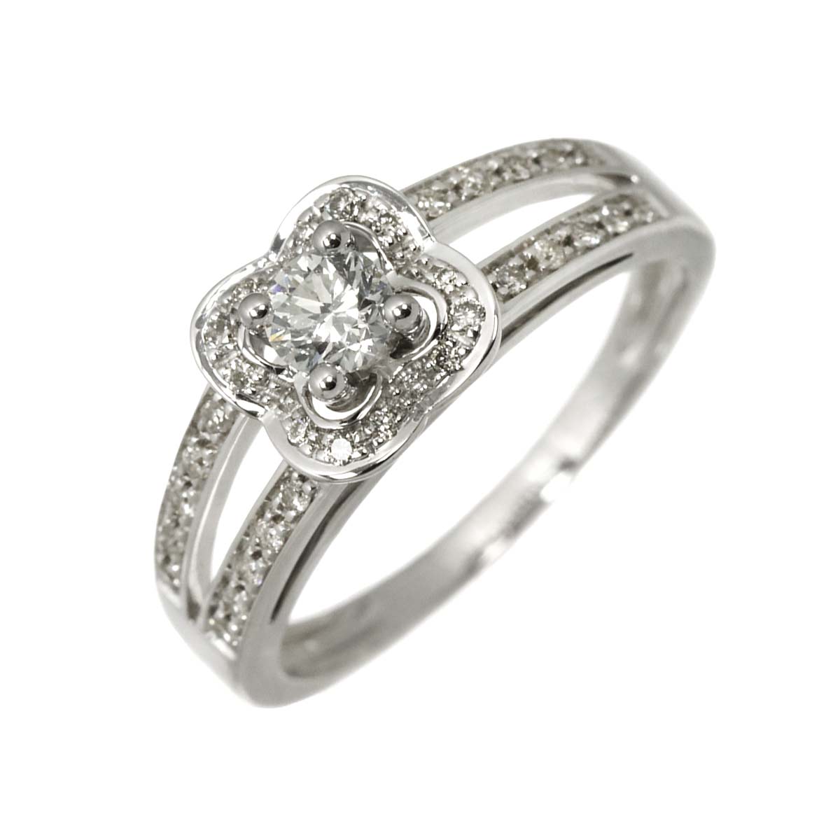 MAUBOUSSIN Diamond Ring 18K WG 750 size4.75-6(US)