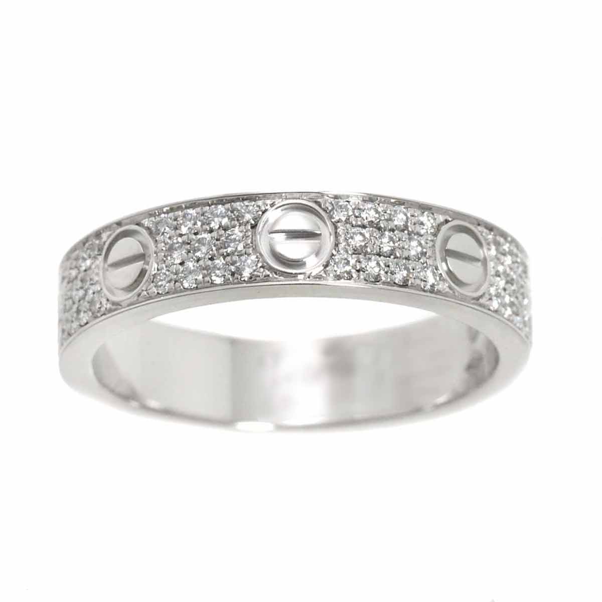 Mini Love Ring Full Pave Diamond 18K WG 750 size52 6(US)