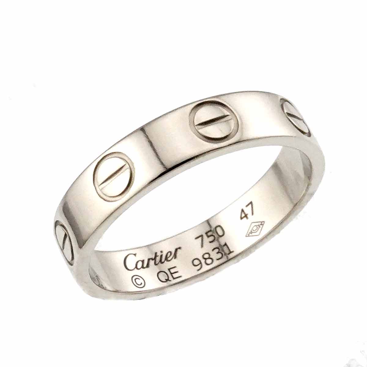 Mini Love Ring 18K White Gold 750 size47 4(US)