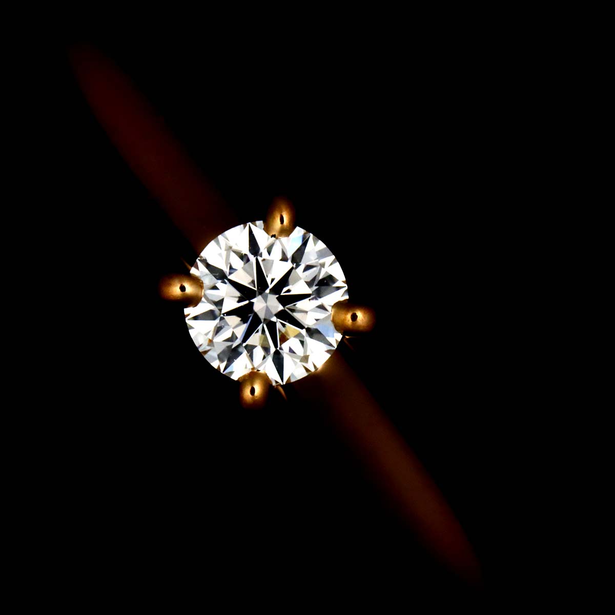 Diamond 0.23ct D/VVS2/EX Ring 18K PG size51 5.5-5.75(US)