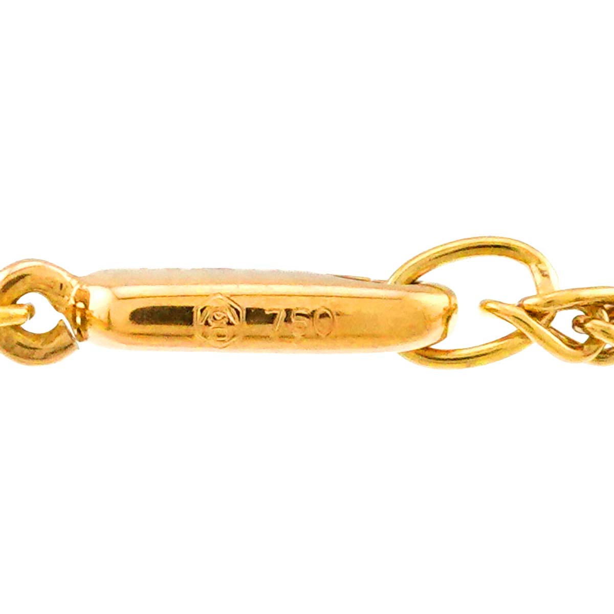 Freshwater cultured pearl necklace 18K YG 750