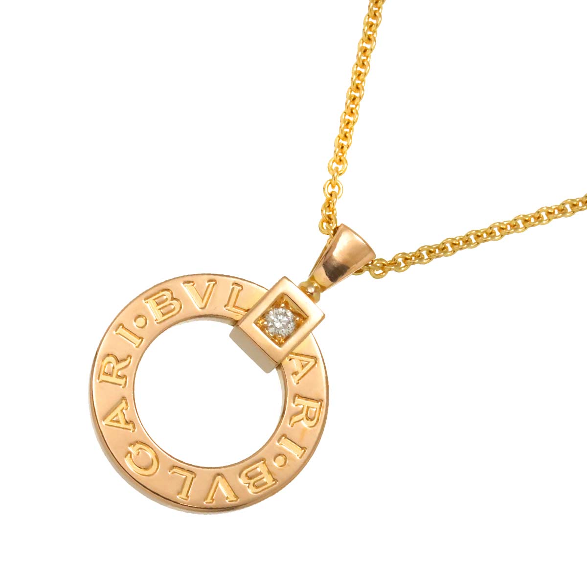 BVLGARI BVLGARI Diamond Necklace 18K Pink Gold 750