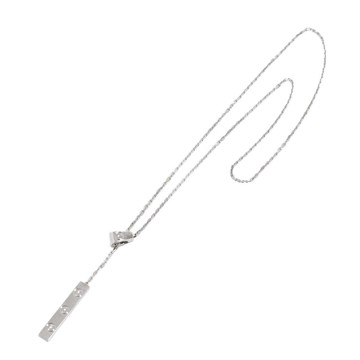 Love Plate Necklace 18K White Gold 750