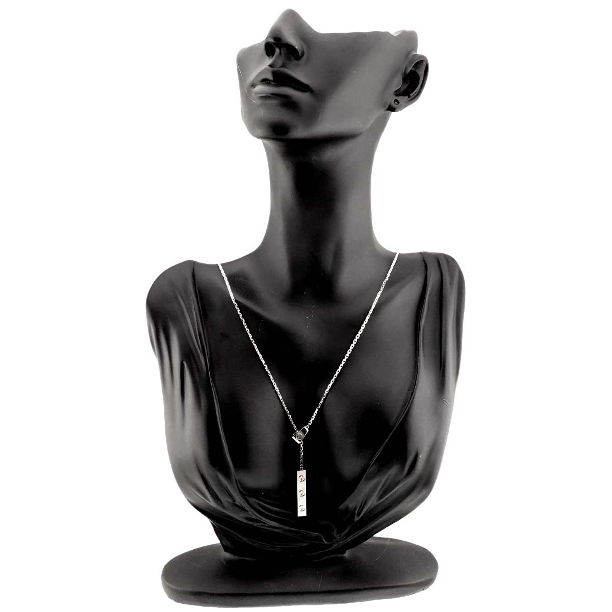 Love Plate Necklace 18K White Gold 750