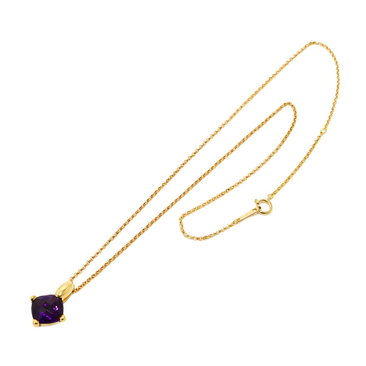Amethyst 3.80ct Necklace 18K YG 750
