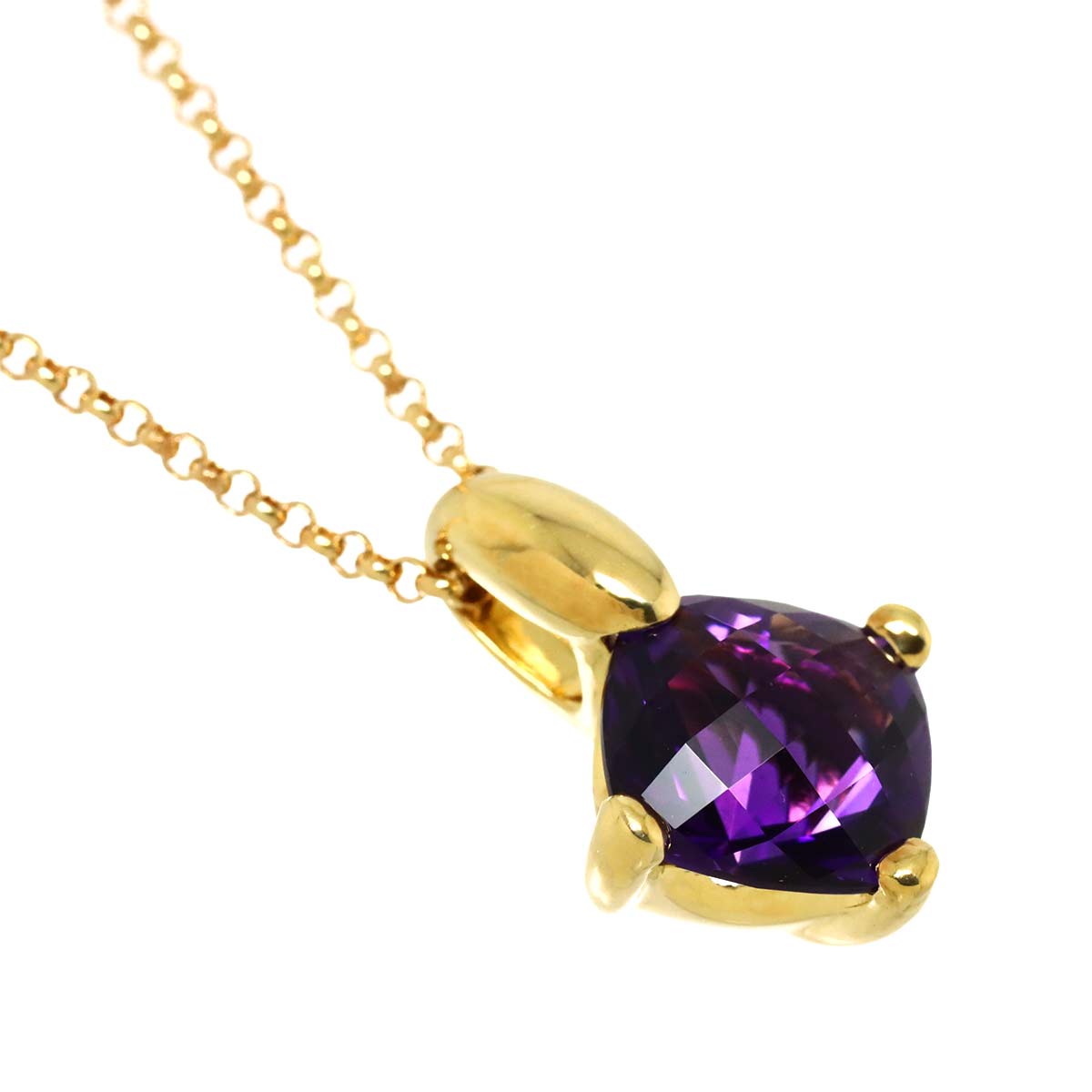 Amethyst 3.80ct Necklace 18K YG 750