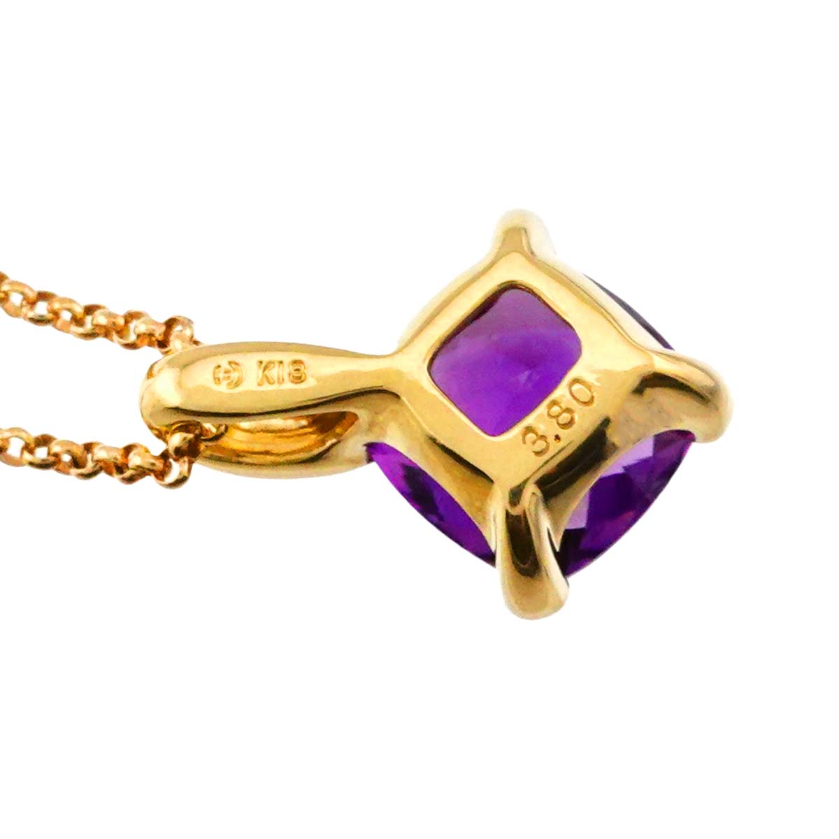 Amethyst 3.80ct Necklace 18K YG 750