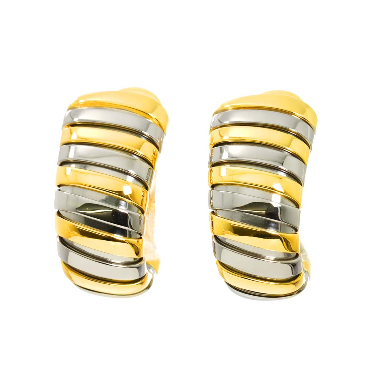 Tubogas Earring Clip-on 18K YG 750 SS