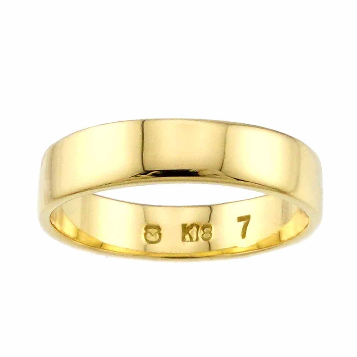 Band Ring 18K YG 750 size7 4(US)