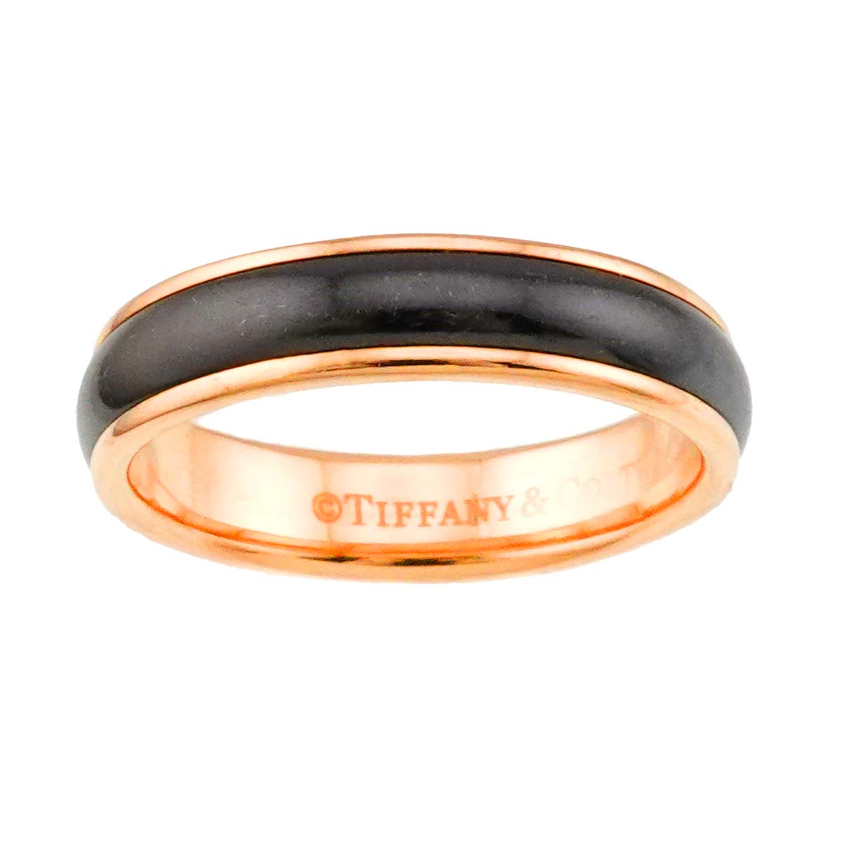 Enamel Ring 18K Pink Gold 750 Size5.25(US)