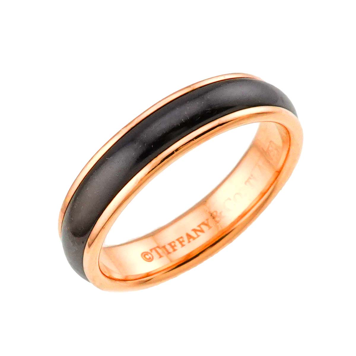 Enamel Ring 18K Pink Gold 750 Size5.25(US)