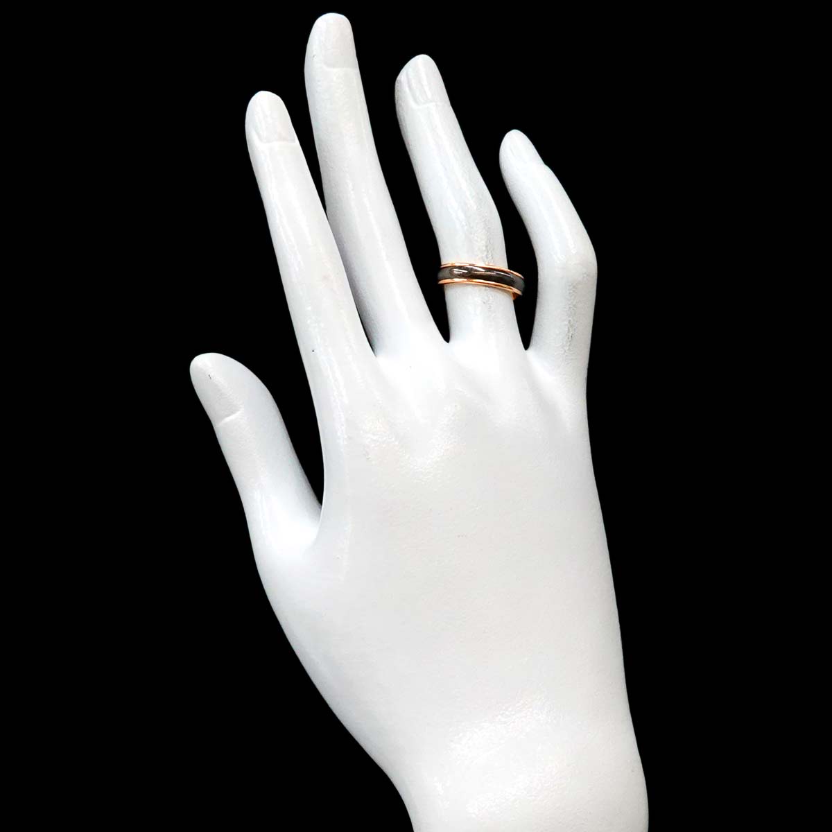 Enamel Ring 18K Pink Gold 750 Size5.25(US)