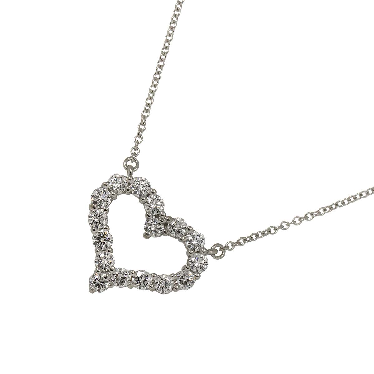 Sentimental Heart Diamond Necklace Platinum