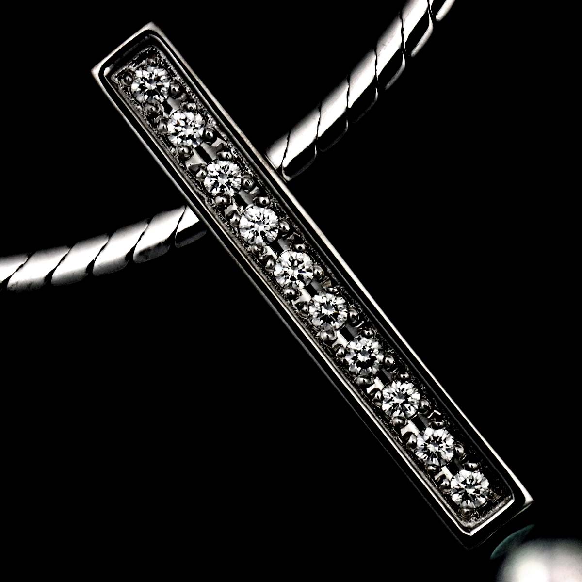 Akoya Pearl 5.9mm Diamond Necklace 18K WG 750