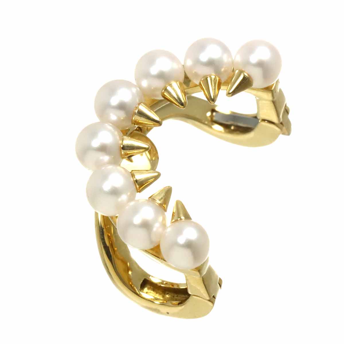 Danger Plus Akoya Pearl Earring 18K YG 750 One Piece only