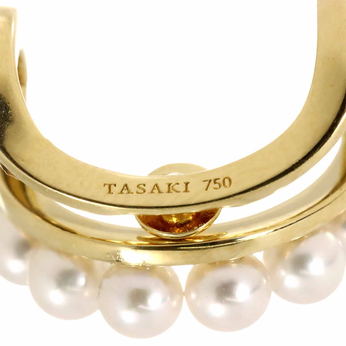 Danger Plus Akoya Pearl Earring 18K YG 750 One Piece only