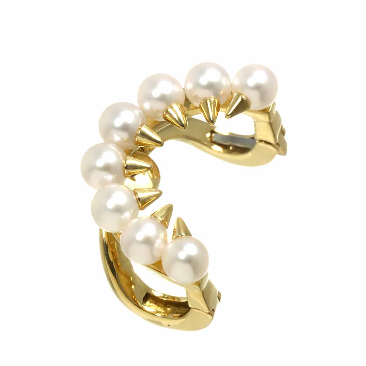 Danger Plus Akoya Pearl Earring 18K YG 750 One Piece only