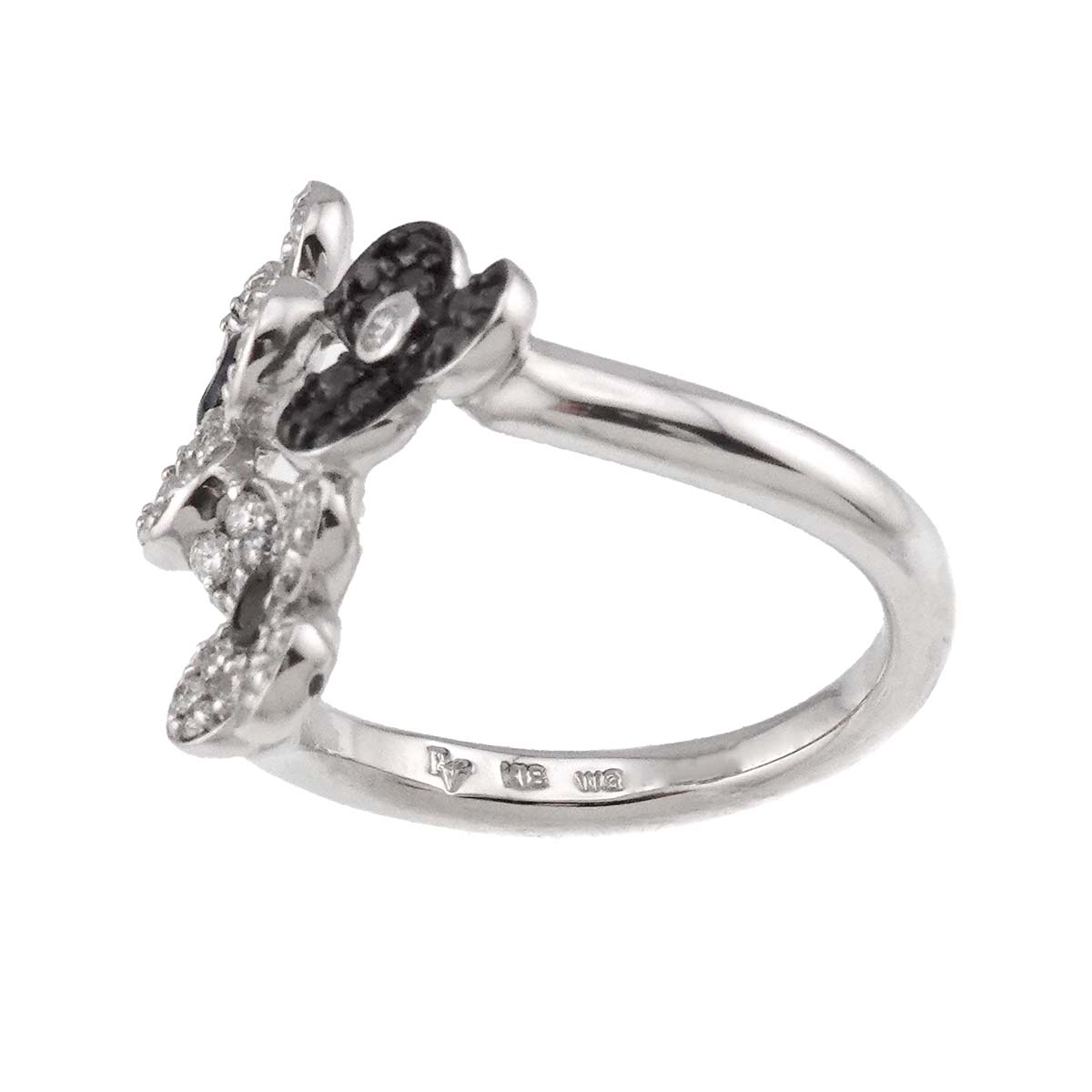 Diamond 0.44ct/0.11ct Ring 18K WG 750 Size5.25(US)