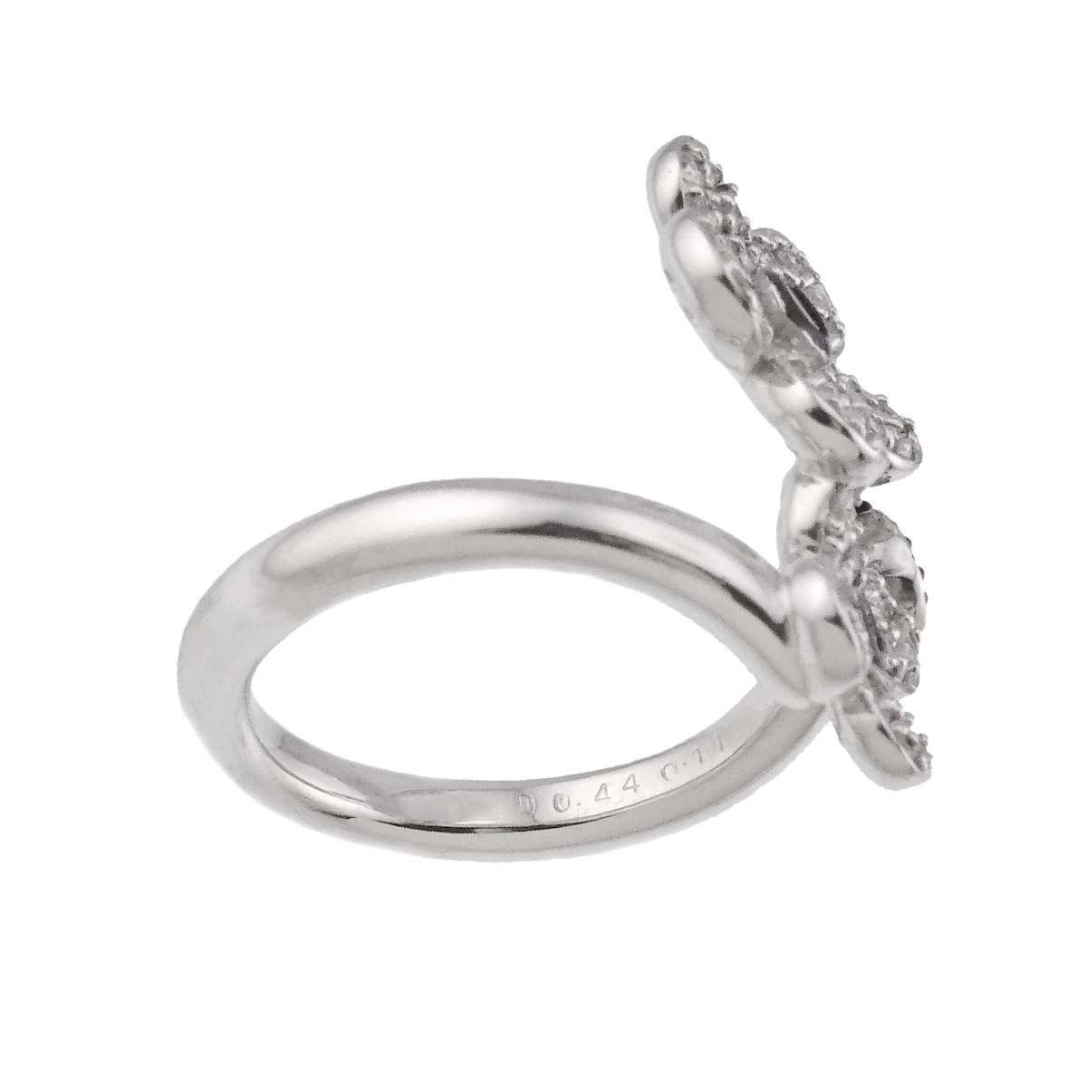 Diamond 0.44ct/0.11ct Ring 18K WG 750 Size5.25(US)