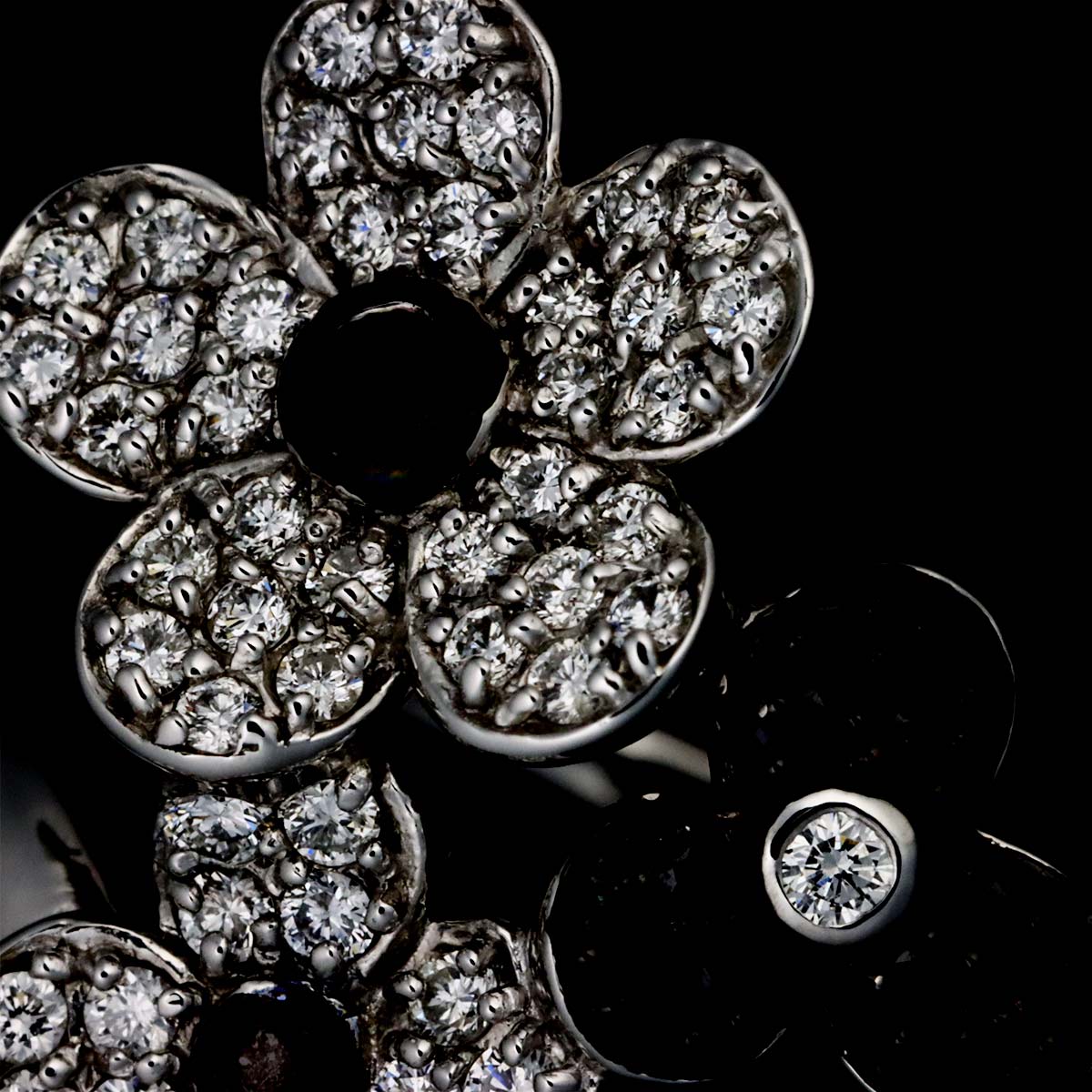 Diamond 0.44ct/0.11ct Ring 18K WG 750 Size5.25(US)