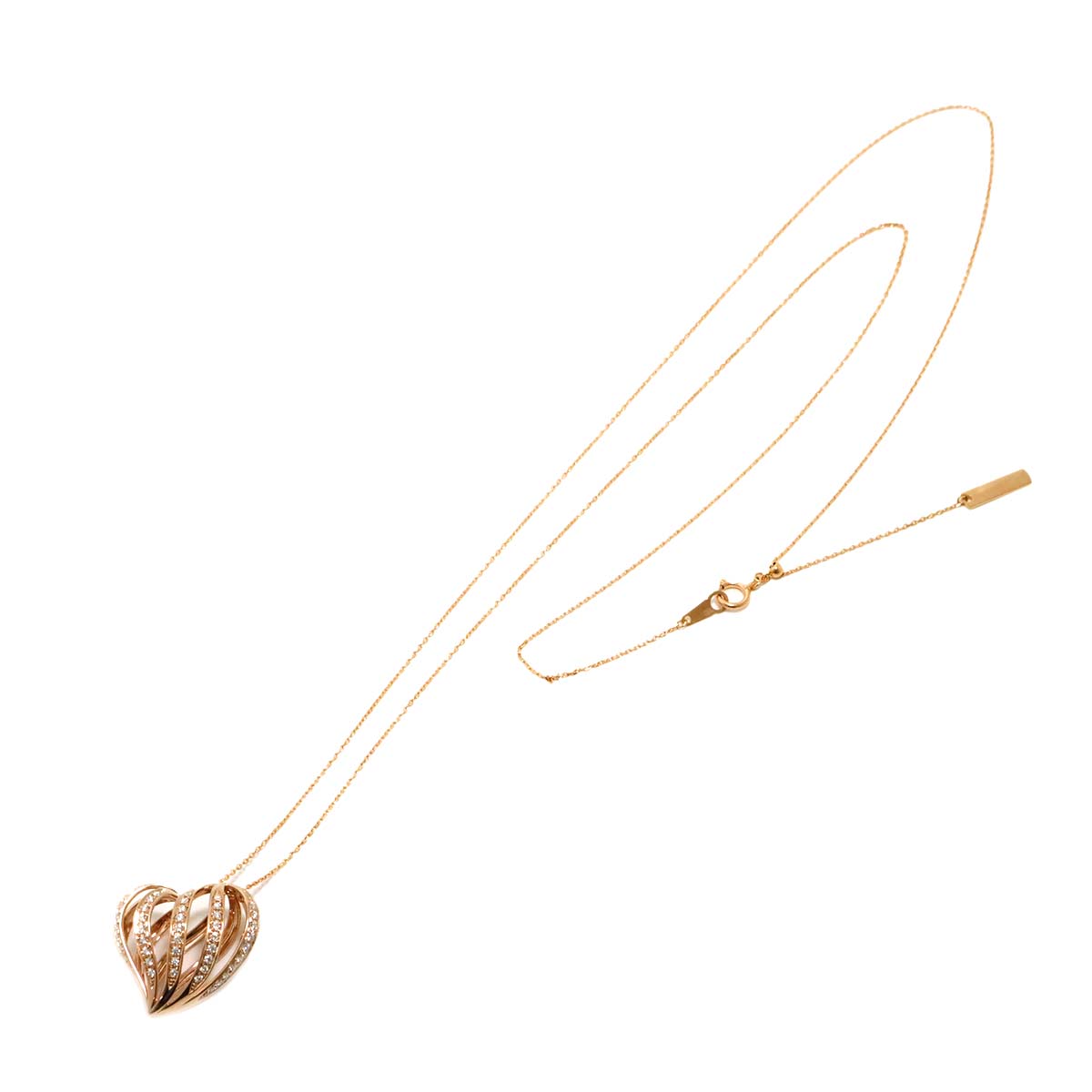 Diamond 0.31ct Long Necklace 18K Pink Gold 750