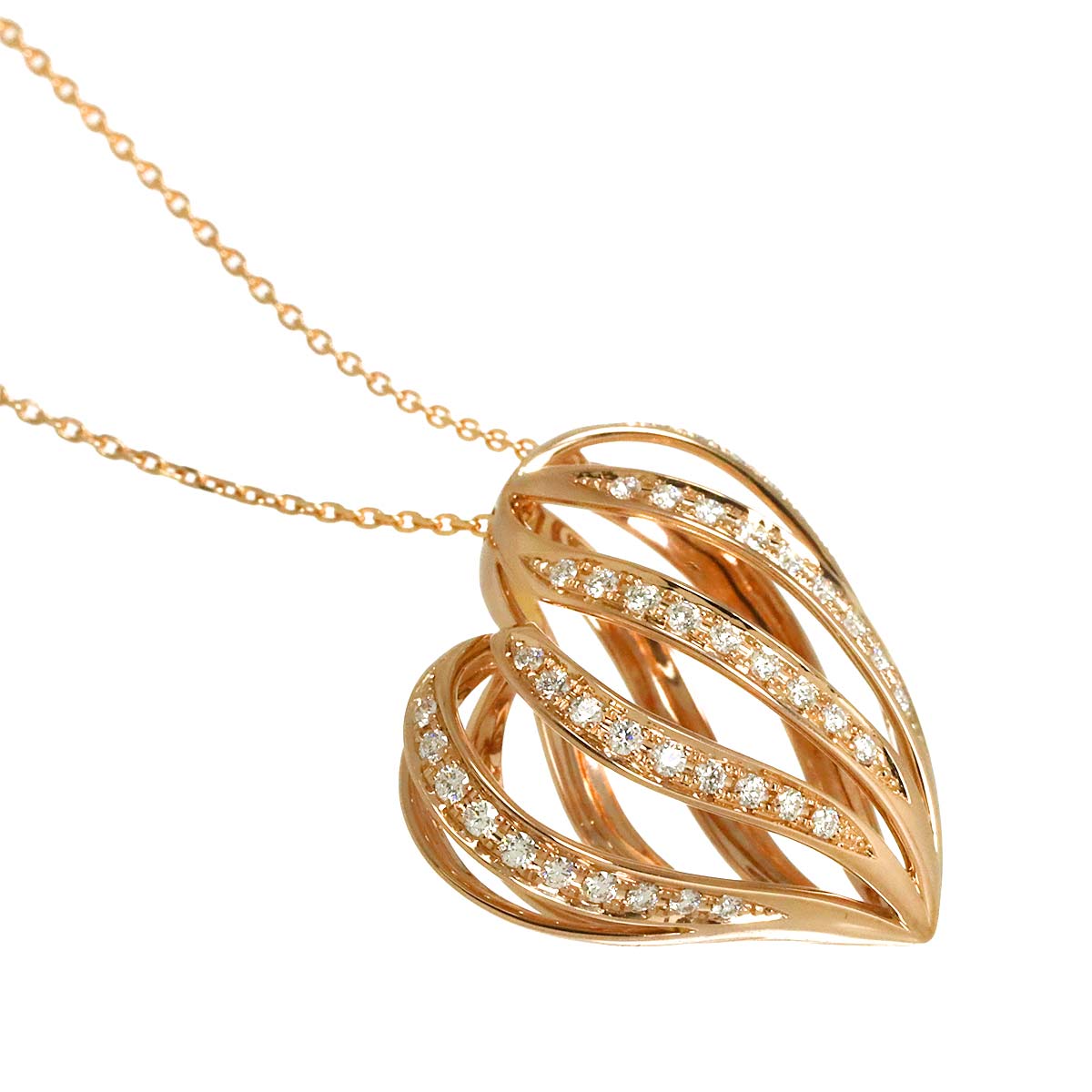 Diamond 0.31ct Long Necklace 18K Pink Gold 750