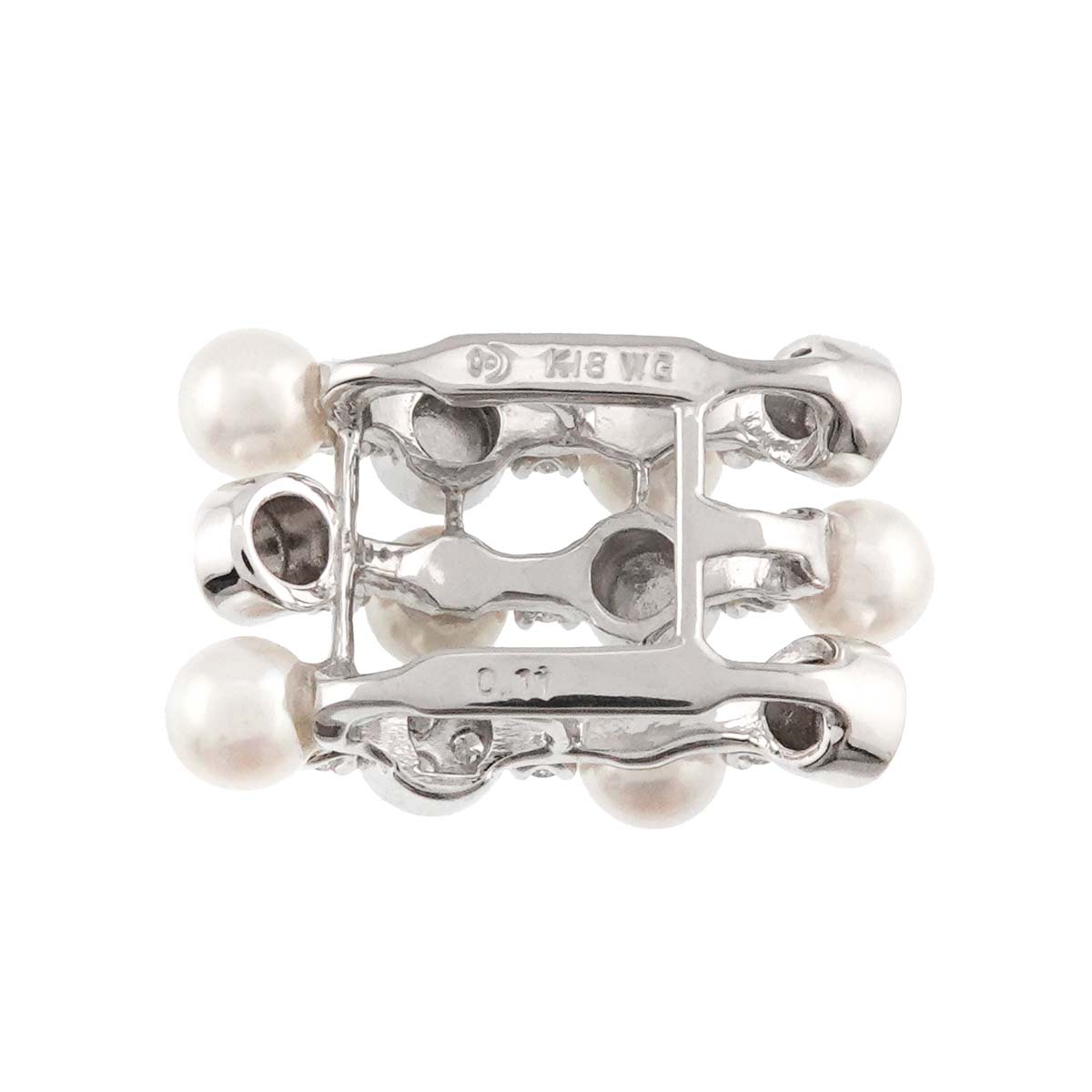 Akoya Pearl Diamond 0.11ct Pendant Top 18K WG 750