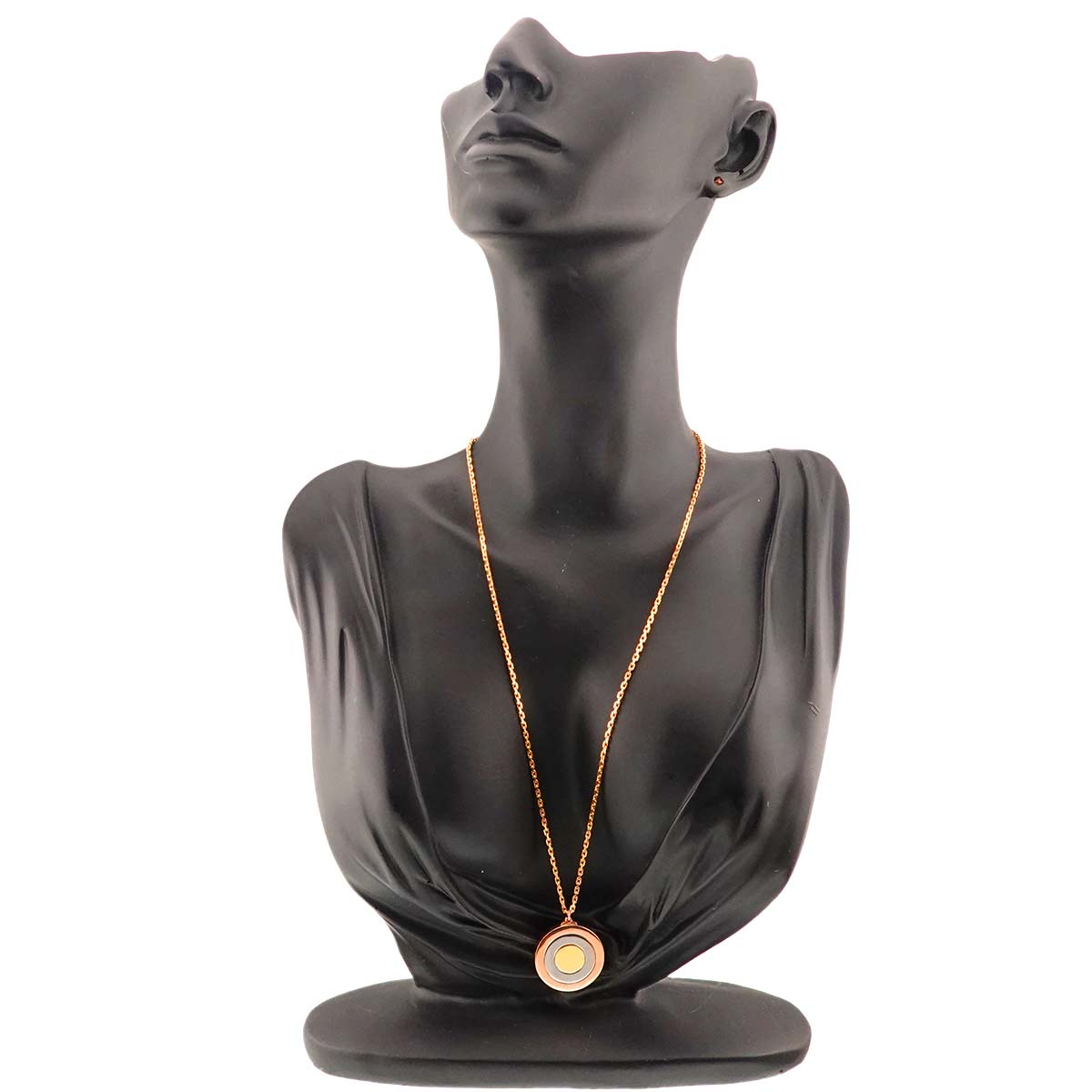 Round Trinity Necklace 18K YG WG PG 750