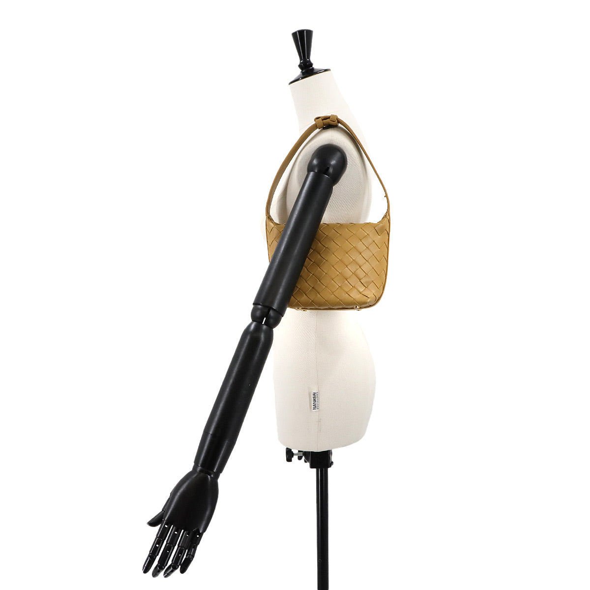 Intrecciato Wallace Hand Bag Lether Beige Purse