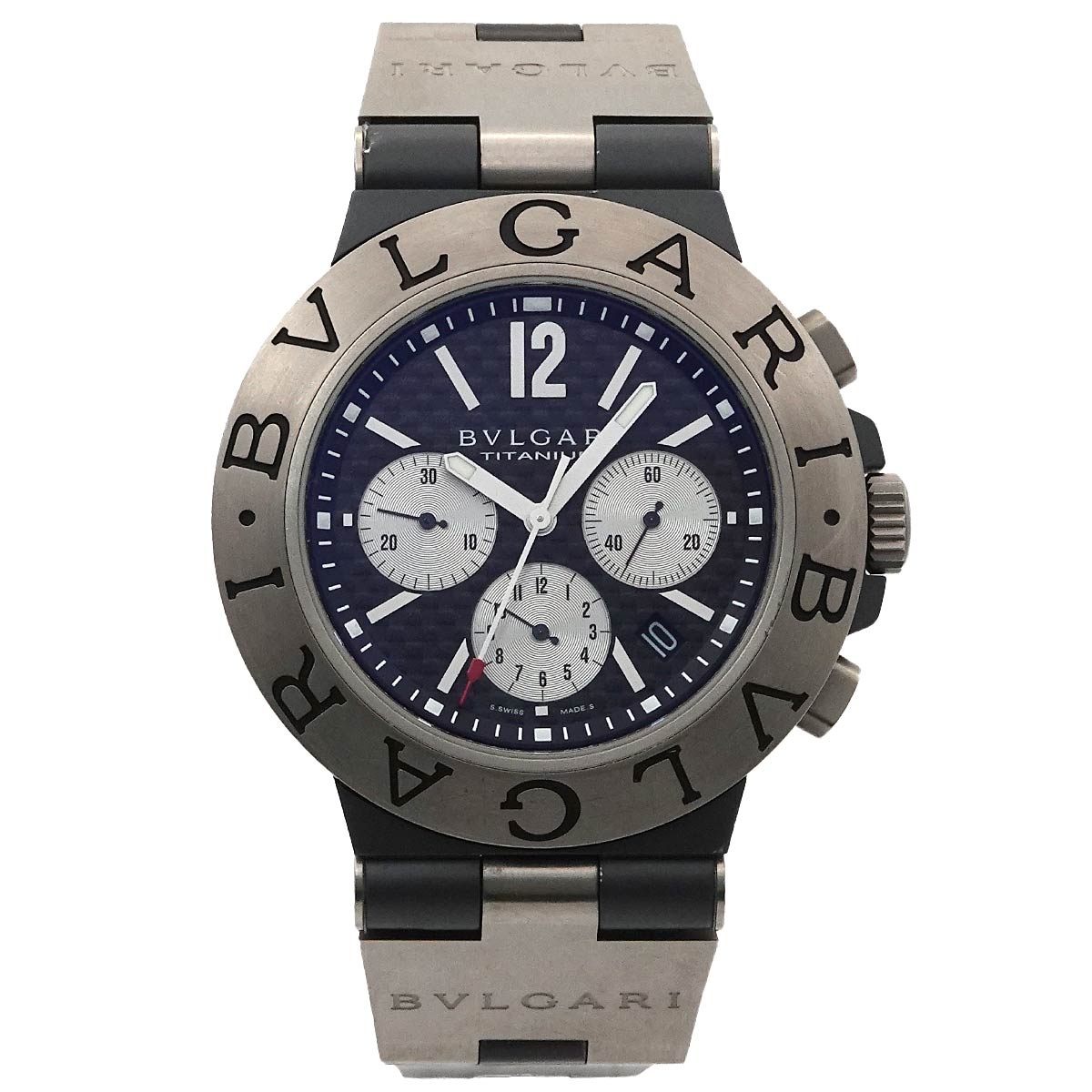 Diagono TI44TACH Titanium Date Carbon Automatic Black Dial