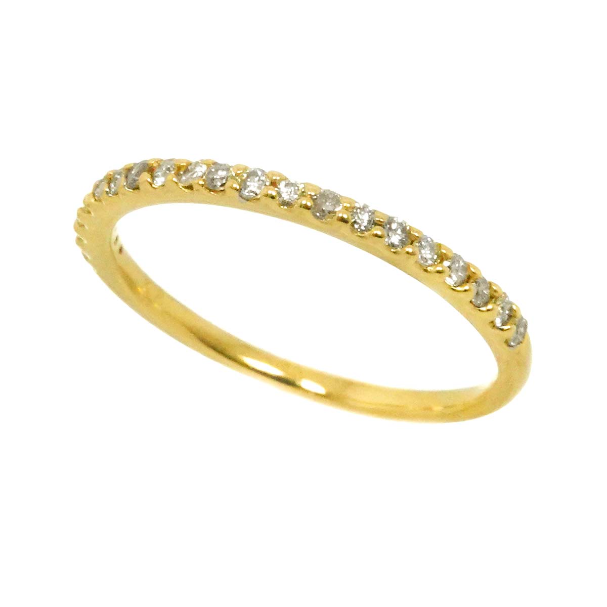 Diamond 0.20ct Ring 18K YG Yellow Gold 750 5.5-5.75(US)