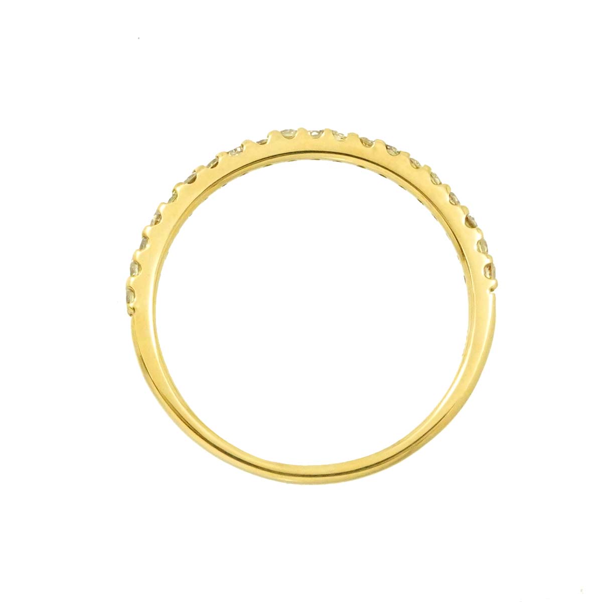 Diamond 0.20ct Ring 18K YG Yellow Gold 750 5.5-5.75(US)