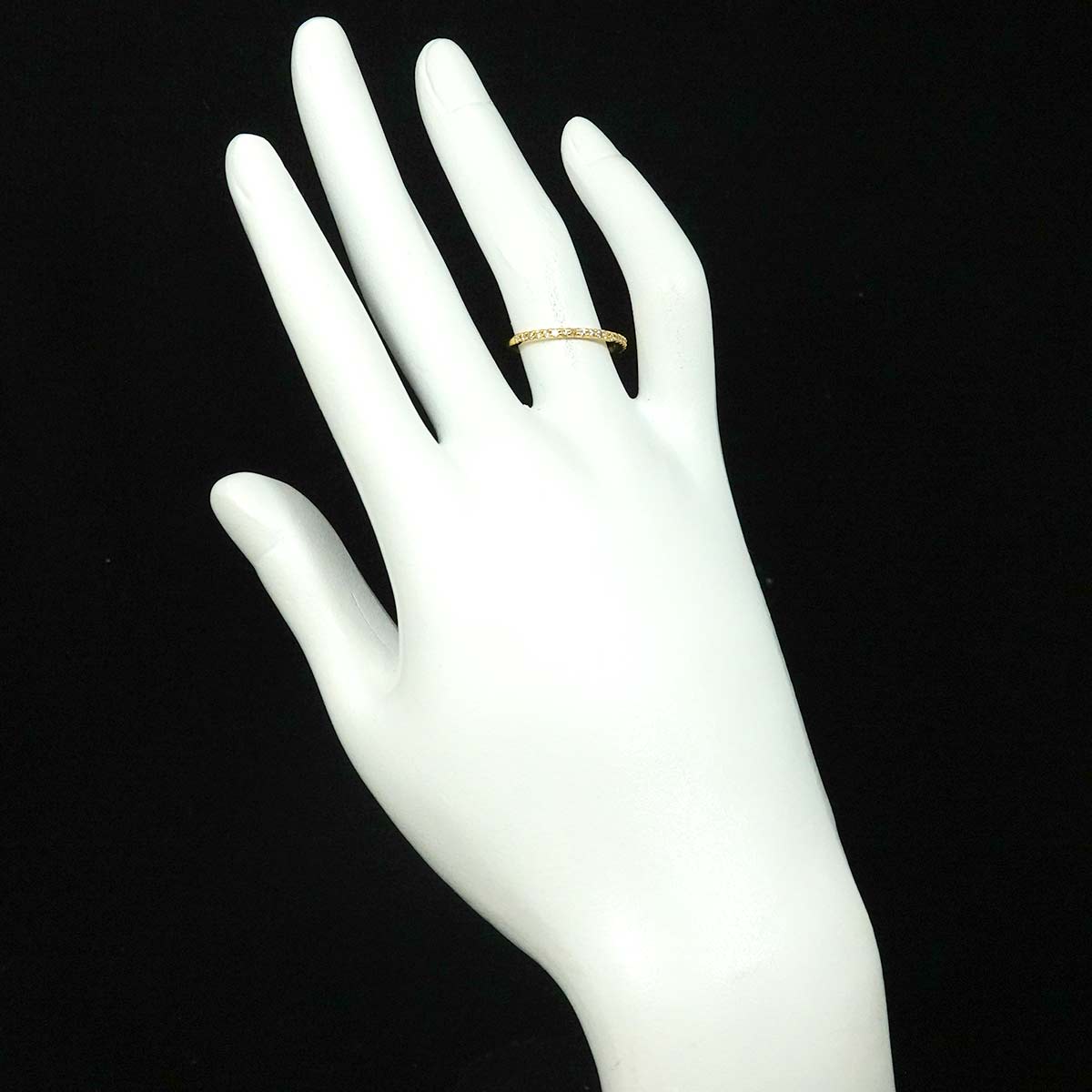 Diamond 0.20ct Ring 18K YG Yellow Gold 750 5.5-5.75(US)