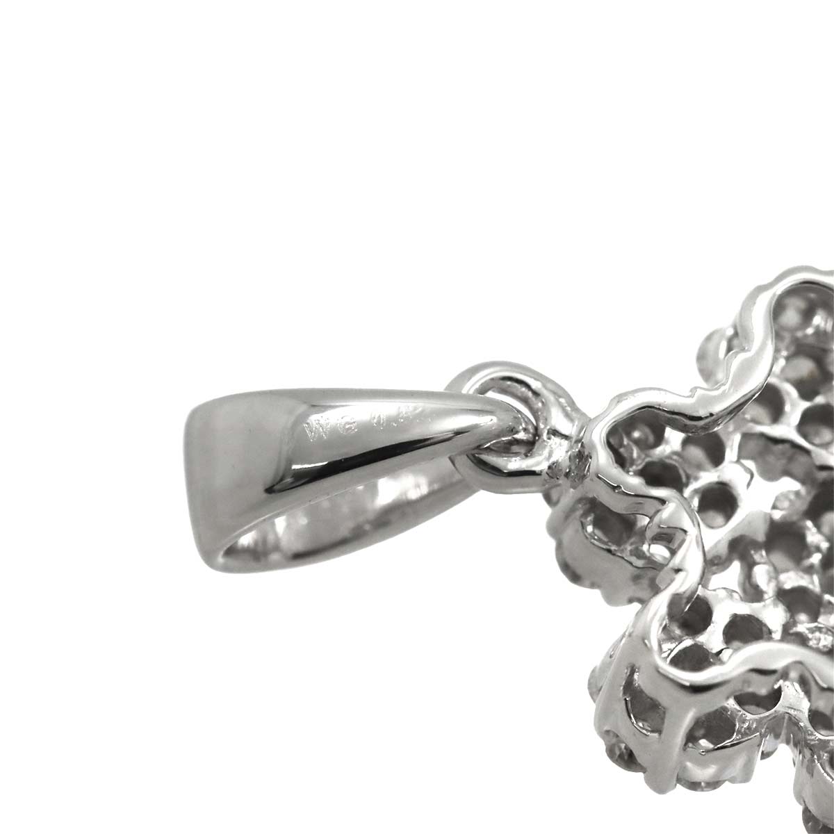 Diamond 0.52ct Pendant Top 18K K18 WG White Gold 750