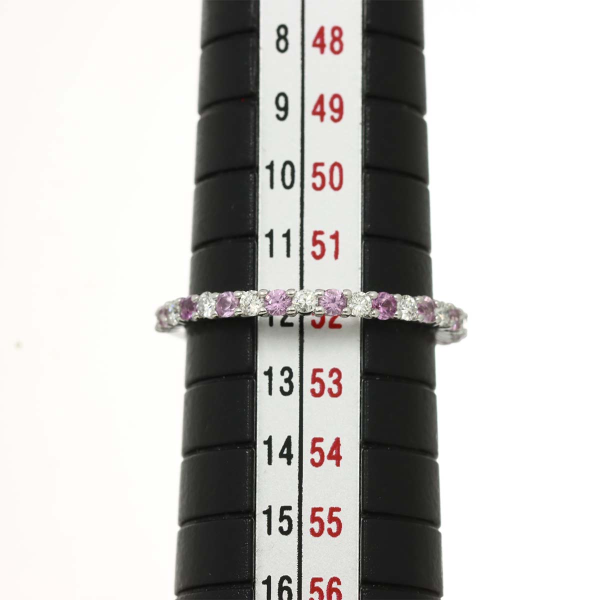 Sapphire 0.28ct Diamond 0.19ct Ring 18K K18 WG White Gold size6(US)