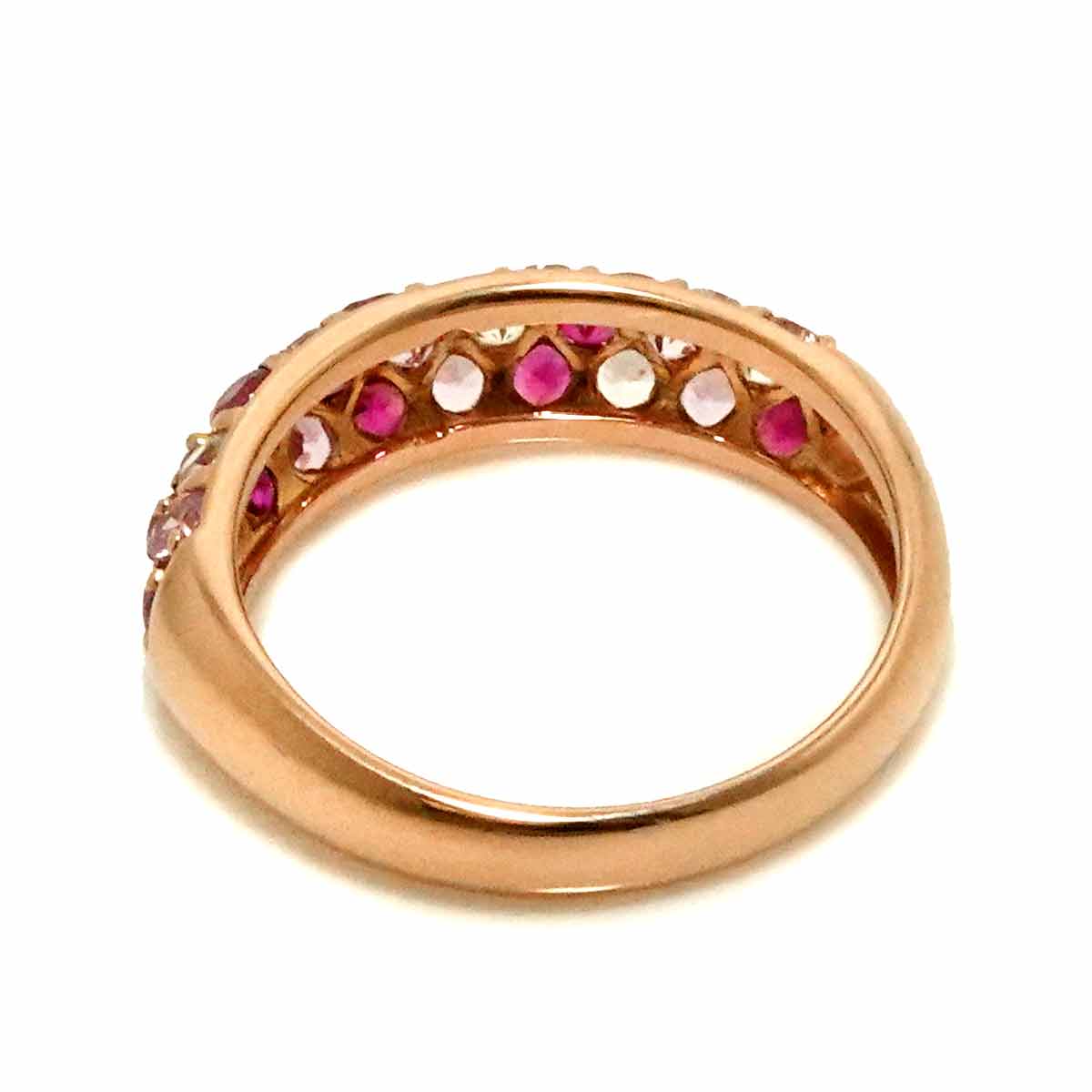 Sapphire 0.61ct/0.57ct Diamond 0.28ct Ring 18K 750 5.5-5.75(US)