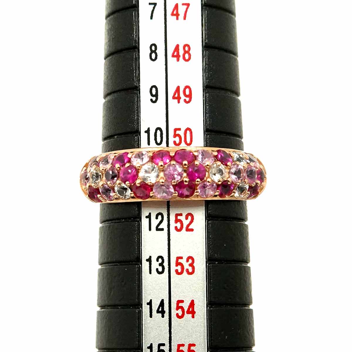 Sapphire 0.61ct/0.57ct Diamond 0.28ct Ring 18K 750 5.5-5.75(US)