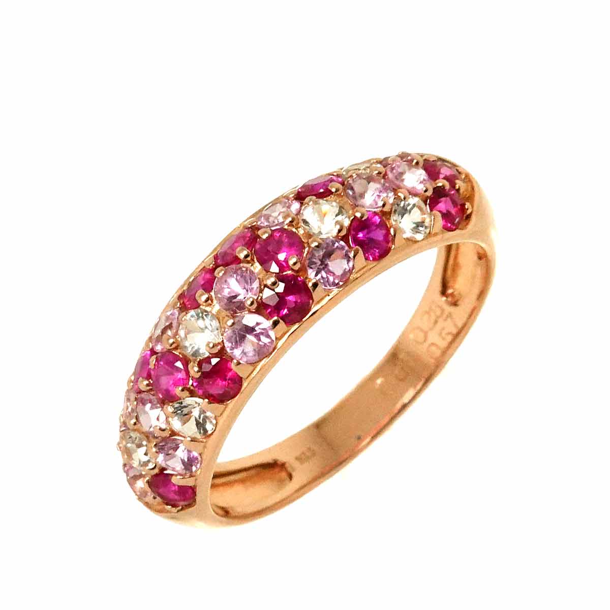 Sapphire 0.61ct/0.57ct Diamond 0.28ct Ring 18K 750 5.5-5.75(US)