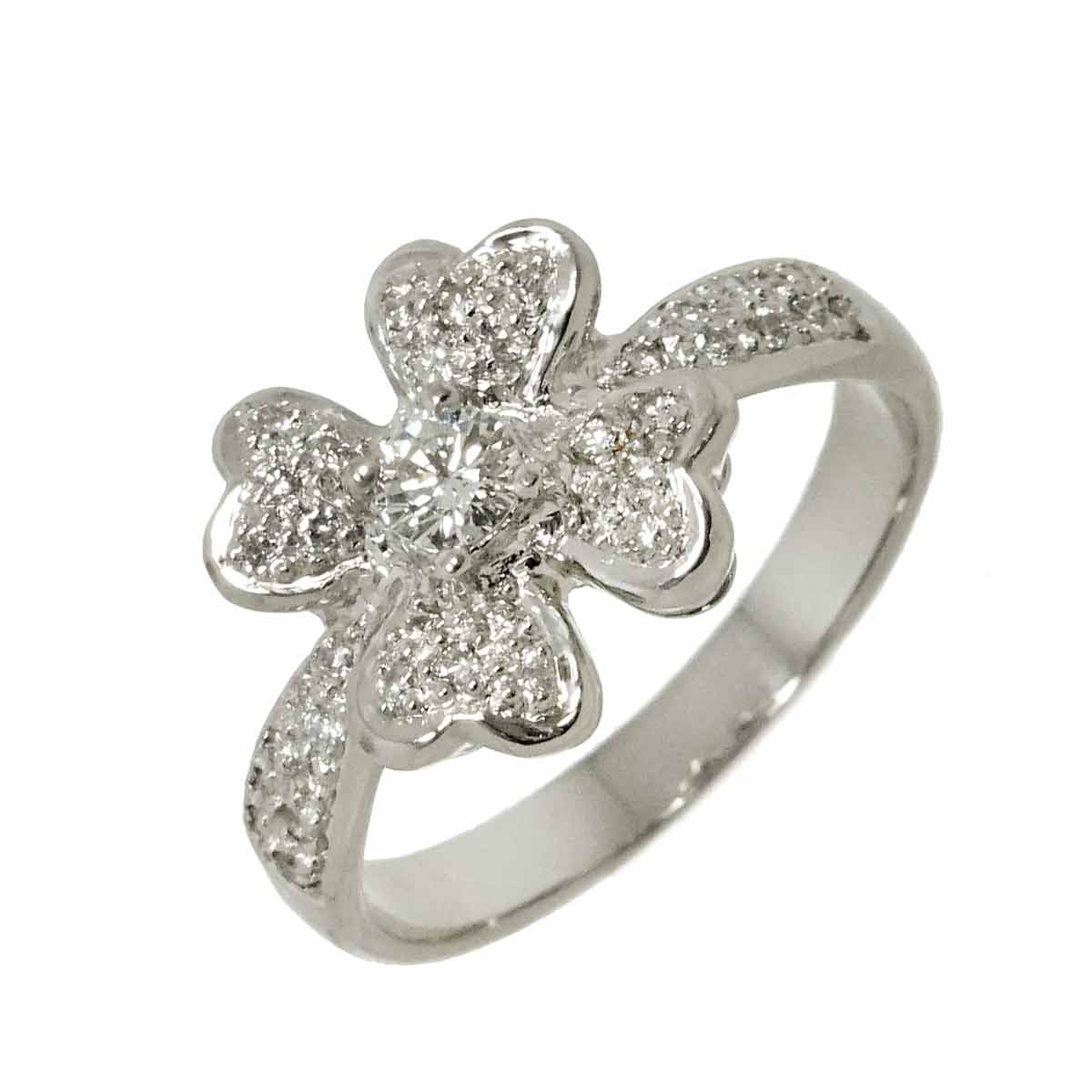 Diamond 0.32ct Ring Pt Platinum size6(US)