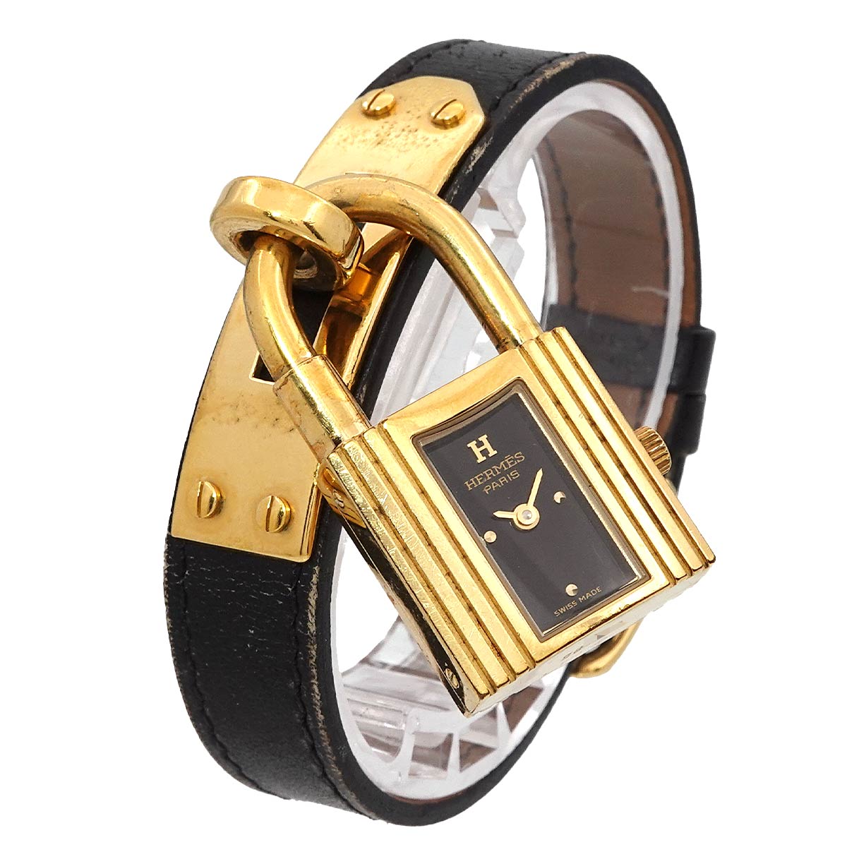 KELLY Watch Quartz Black Dial Leather Ladies Watch