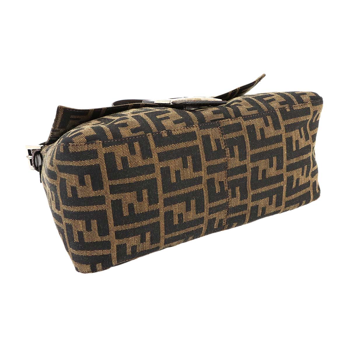 Zucca Mamma Baguette Shoulder Bag Canvas Leather Brown 26325