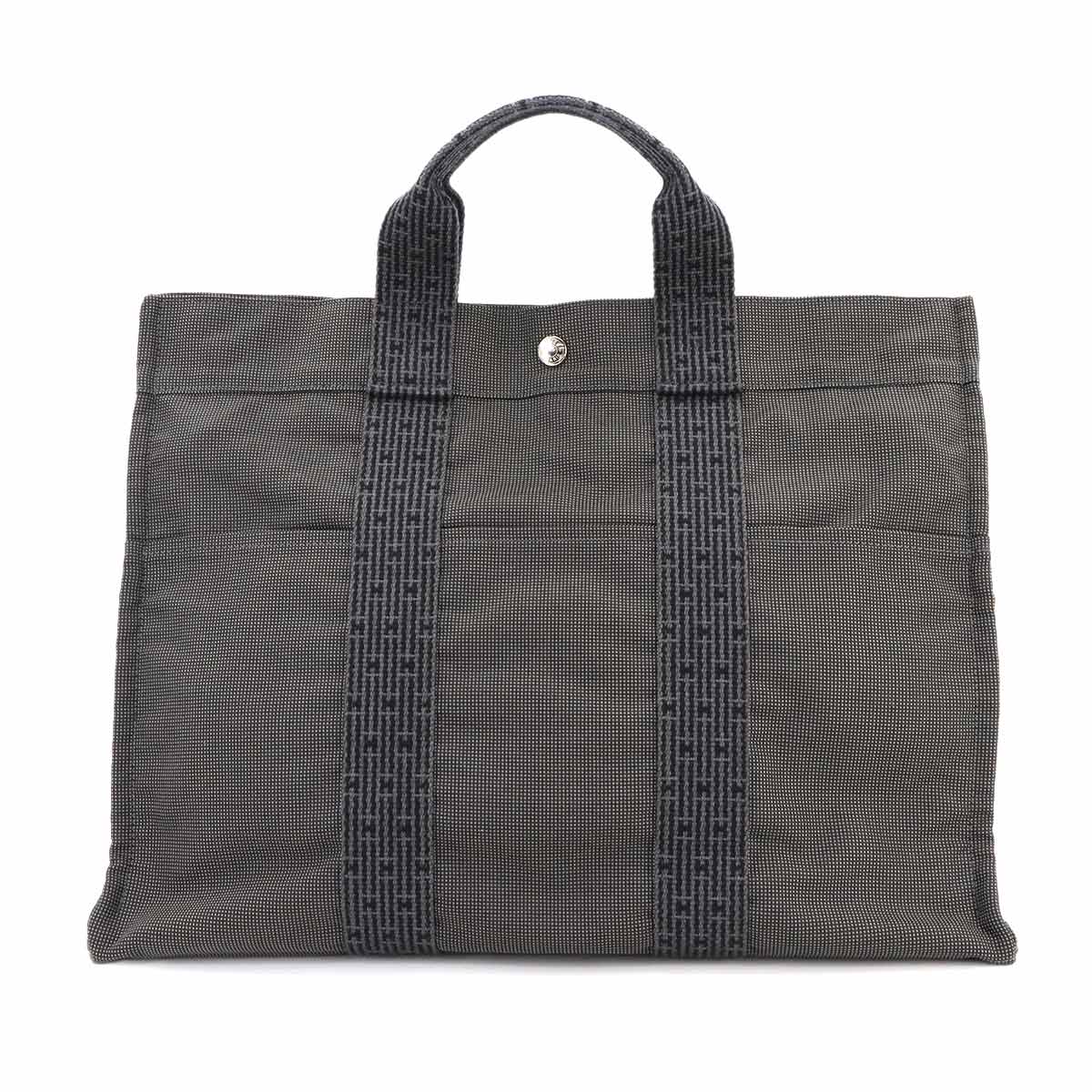 Herline Tote MM Bag Canvas Gray Unisex Purse