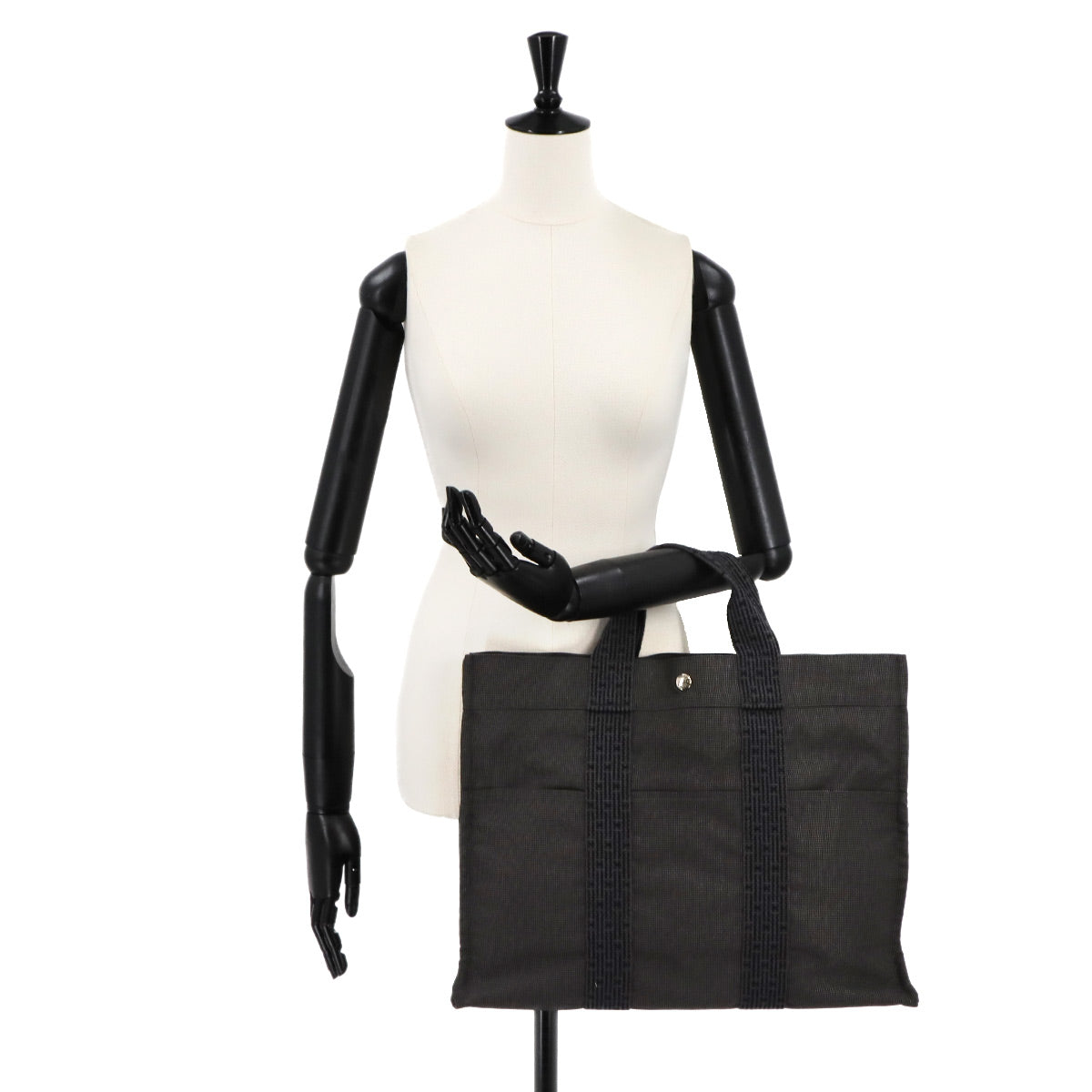 Herline Tote MM Bag Canvas Gray Unisex Purse