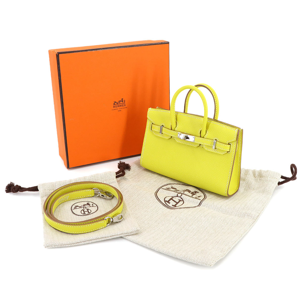 Tiny Birkin Shoulder Bag Epsom Lime