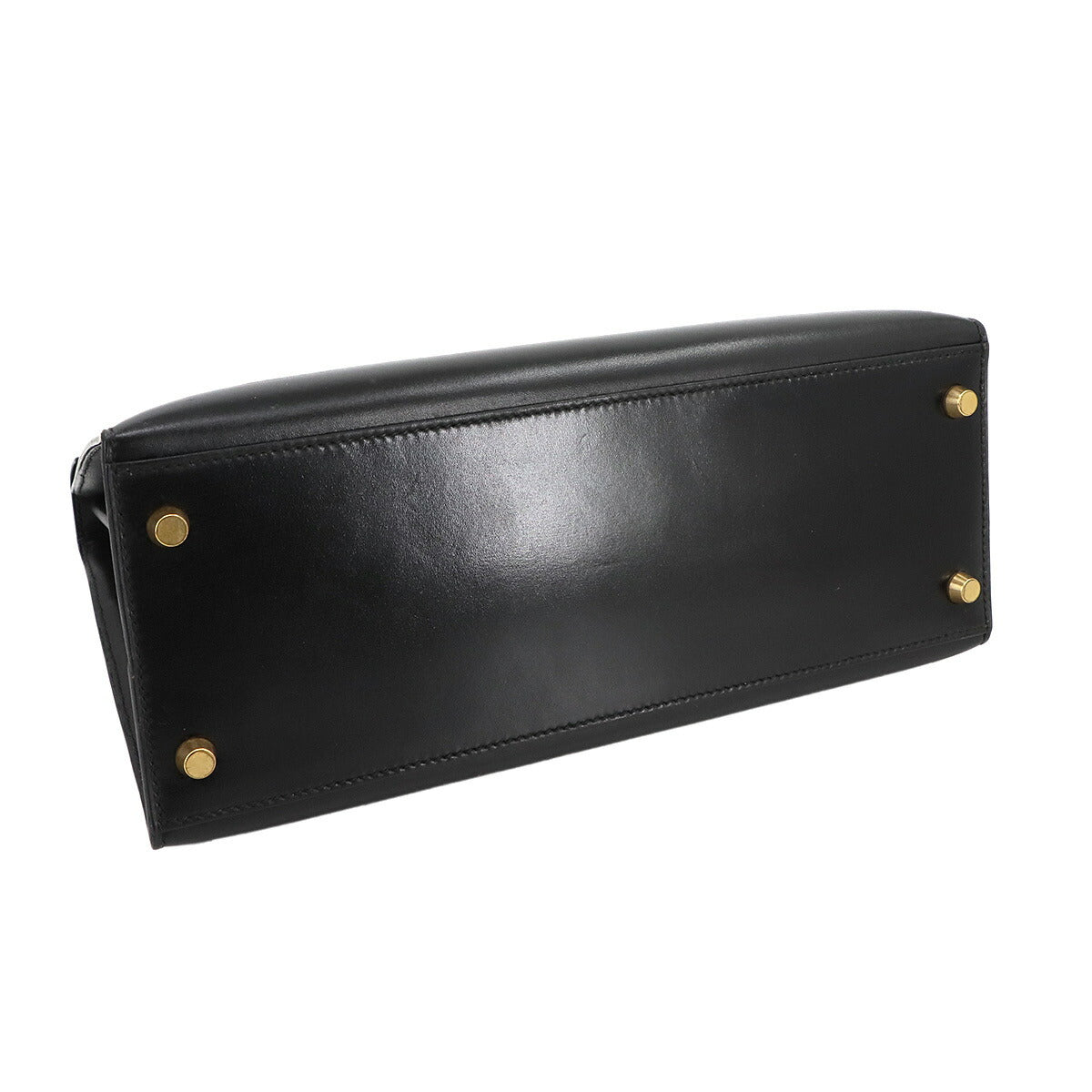 Kelly 28 Box carf Black 2way Hand Shoulder Bag Purse