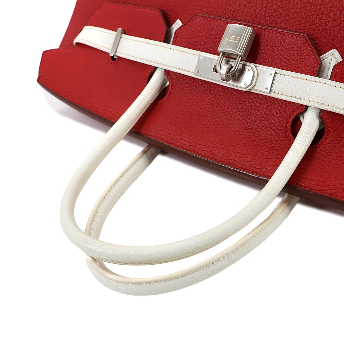 Birkin 40 SPO Personal Togo Rouge Garance White Hand Bag